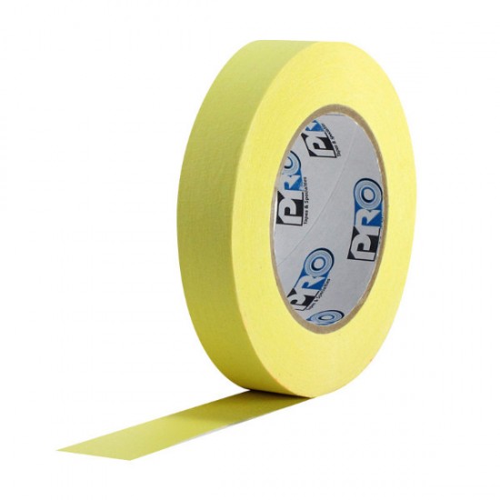 Protapes PRO46YELW1 Cinta autoadhesiva 1 pulgada de papel Creppe AMARILLO