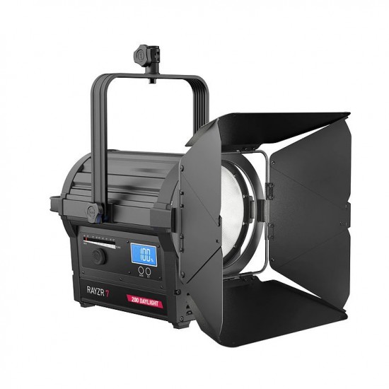 Rayzr 7 Premium Pack Fresnel LED de 7 pulgadas de 200W DAYLIGHT con maleta y barn doors