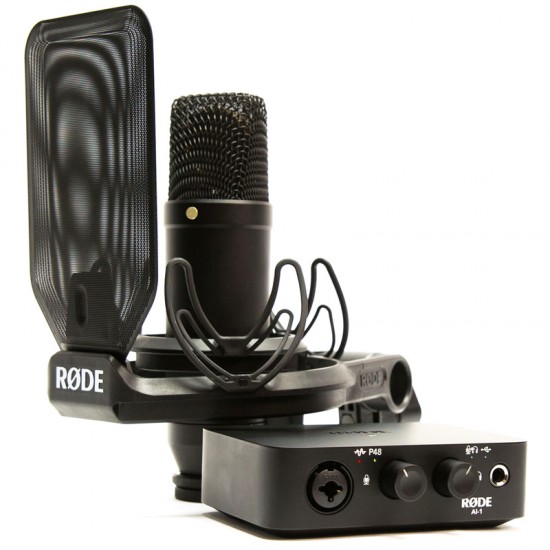 Rode NT1 en KIT con AI-1 Micrófono de Estudio 1" con interface de audio