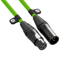 Rode XLR3M-G Cable XLR Pro XLR3F a XLR3M Verde 3mts