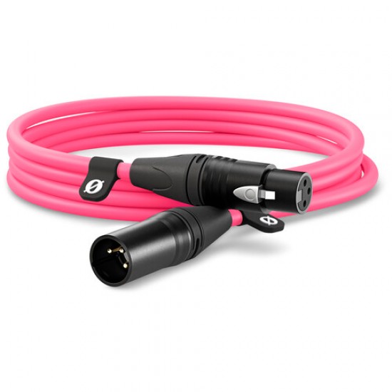 Rode XLR3M-P Cable XLR Pro XLR3F a XLR3M Rosado 3mts