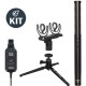 Rode Podcast Kit con Plug On XLR a Lighting NTG4+ y soporte