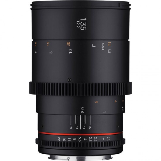 Rokinon DSX135-C Lente DSX Full Frame Telephoto 135mm T2.2 para Canon