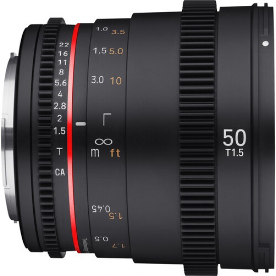 Rokinon Lente DSX Cine High-Speed 50mm T1. para Canon