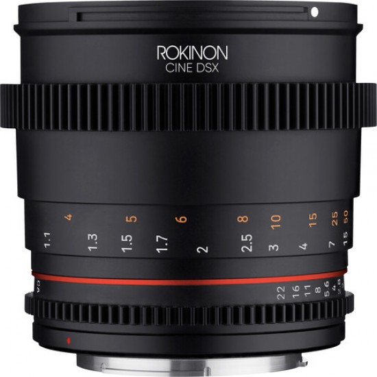 Rokinon DSX85-C Lente DSX Full Frame Telephoto 85mm T1.5 para Canon