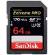 SanDisk SDHC/SDXC Extreme Pro 64GB Class 10 UHS-1 U3 V30 Nueva Generación 170MB/s L / 90MB/s E