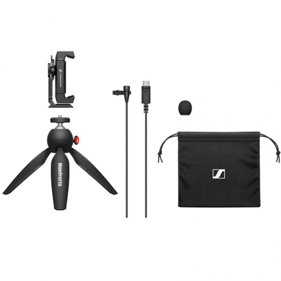 Sennheiser Kit XS Lavalier USB-C SmartPhones con tripie de mesa