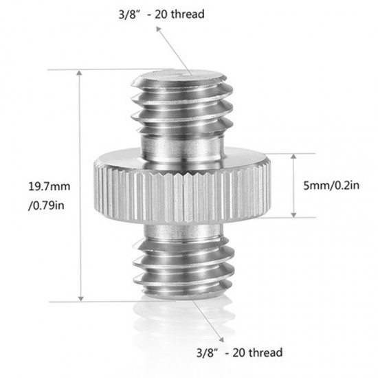 SmallRig 1065 Adaptadores (2) macho de 3/8  a 3/8 spigot