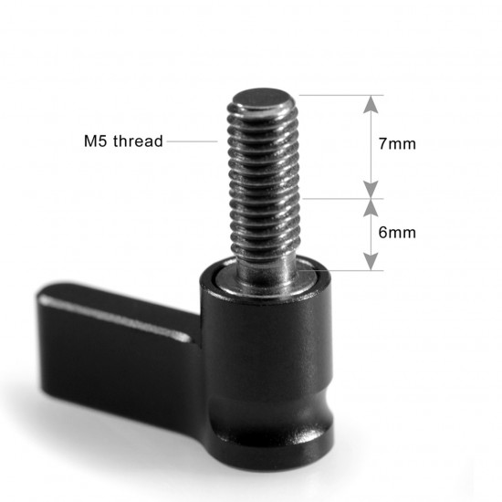 SmallRig 1566 Perno Ratchet Wingnut con rosca M5 (13 mm) 