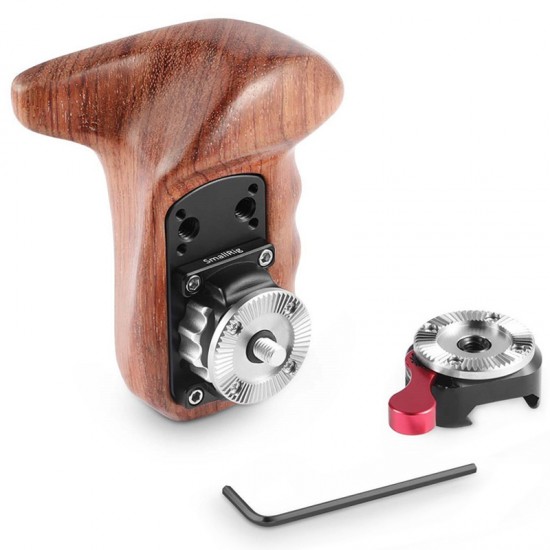 SmallRig 2118  Agarre de madera lado izquierdo con sistema NATO y Arri Rosette