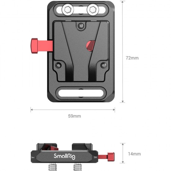 SmallRig 2987 Mini Plate de agarre para V-Lock / V-Mount