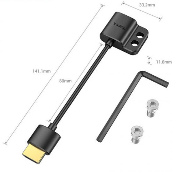 SmallRig 3019 Ultra delgado Adapter HDMI a hembra HDMI