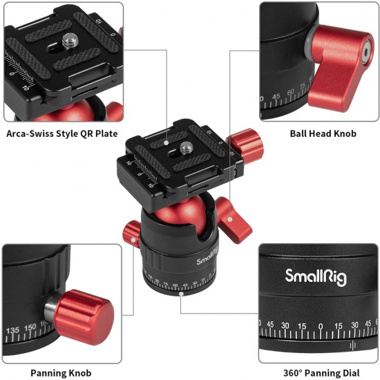 SmallRig 3034 Cabezal panoramco hasta 5 kg.