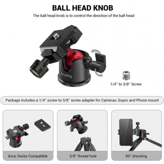 SmallRig 3134 cage en Kit con mini trípode y cabezal para Sony A7C 