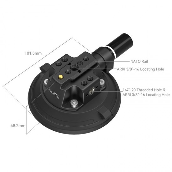 Smallrig 4236 Kit Ventosa Cup 4" con brazo