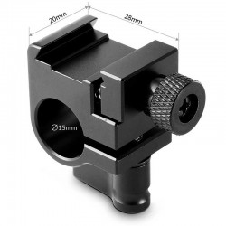 SmallRig 951 Rod Clamp (15mm) con agarre a cold shoe