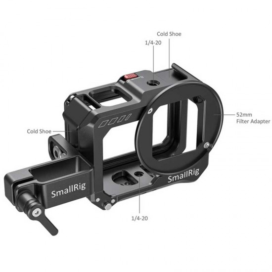 Smallrig Cage CVG2678 Vlogging Cage para Gopro HERO8 Black con agarre de adapter de Mic