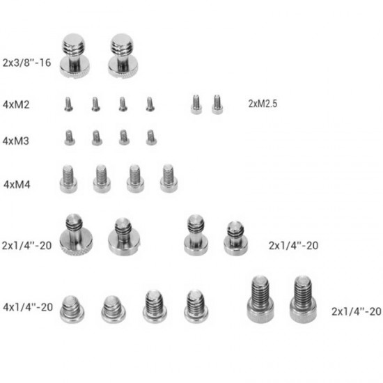 SmallRig MB2734 Kit de Pernos de 1/4" + 3/8" Screw Pack 26