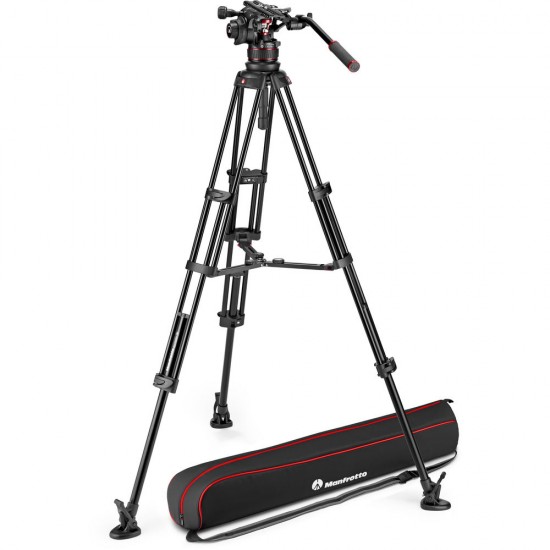  Manfrotto Kit Nitrotech 612 Cabezal Video con trípode alumino Twin