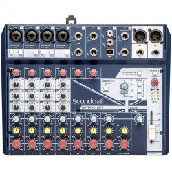 Soundcraft Notepad-12FX Consola Compacta de Audio de 12 Canales / 4 Mic + 6 Linea 1/4 + 2 RCA con E / S USB 