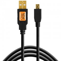 Tether Tools CU5450 Cable USB 2.0 a Mini-B 5-Pin de 4.60mts negro