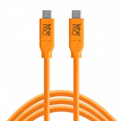 Tether Tools CUC03ORG Cable USB-C a USB-C de 90 cm (color naranja)