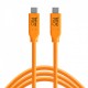 Tether Tools CUC03ORG Cable USB-C a USB-C de 90 cm (color naranja)