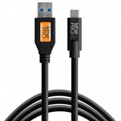 Tether Tools CUC3215-BLK Cable USB-C a USB-3.0 de 4.6mts 