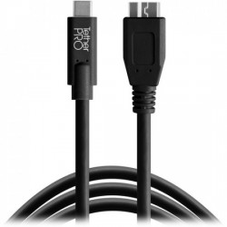 Tether Tools CUC3315BLK Cable USB-C a USB Micro B de 4.6mts color negro