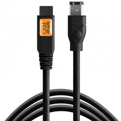 Tether Tools FW84BLK Cable FireWire 800/400 9 a 6 Pin Cable de 4.60mts