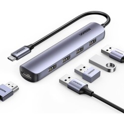 Ugreen 20197 Adaptador Multipuerto 5 en 1 USB-C 