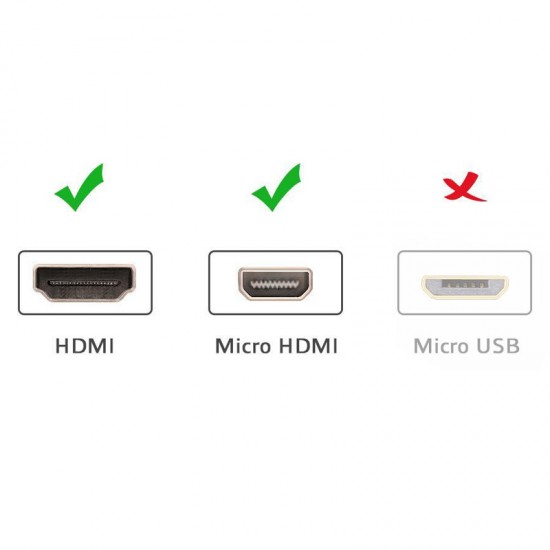 Ugreen Cable Micro HDMI a HDMI standard 4K de 3 MTS