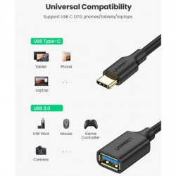 Ugreen 30701 Cable Adaptador USB-C a USB 3.0 hembra 5Gbps