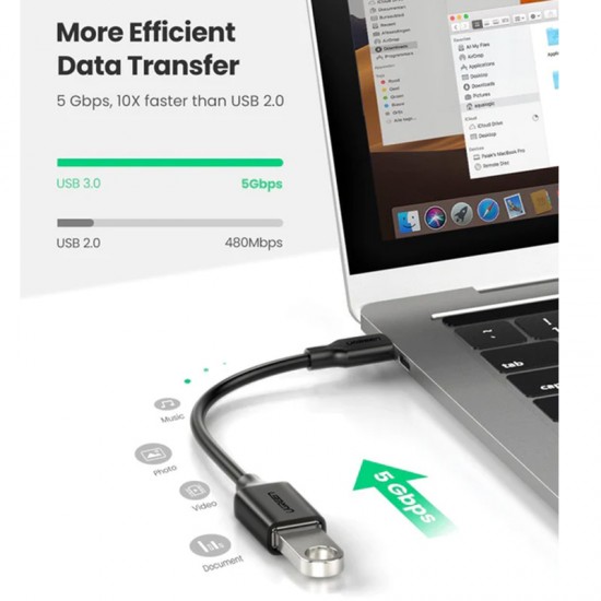 Ugreen 30701 Cable Adaptador USB-C a USB 3.0 hembra 5Gbps