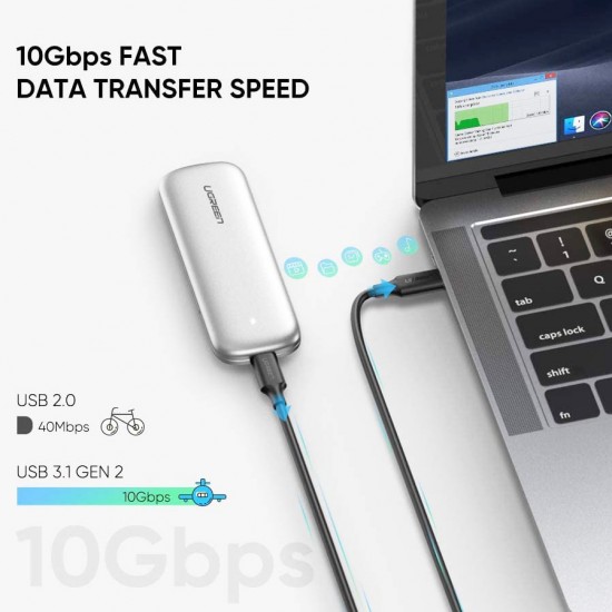 Ugreen 50232 Cable USB-C a USB-C 3.1 GEN 2 100 W 10Gbps Thunberbolt 3 compatible