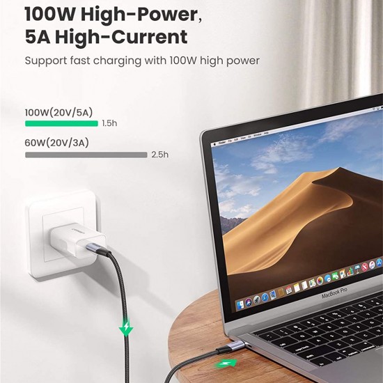 Ugreen 80150 Cable USB-C a USB-C 3.1 GEN 2 100 W 10Gbps Thunderbolt 3 compatible