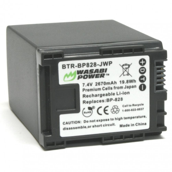 Wasabi BP-828 Batería para Canon Video compatible BP-828