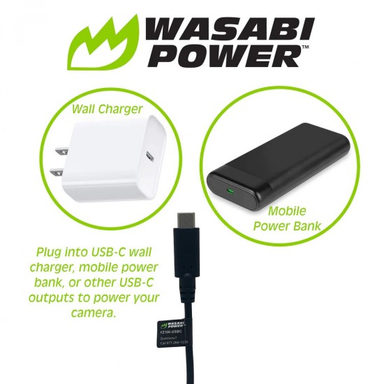 Wasabi DCC-FZ100-USBC Adaptador USB-C para NP-FZ100 (dummy)