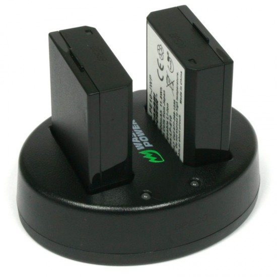 Wasabi LP-E10  2 Baterías y Cargador dual USB para Canon LP-E10 