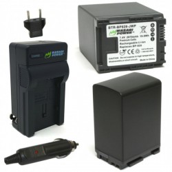 Wasabi Kit de 2 Baterías BP-828 para Canon con cargador