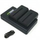 Wasabi Kit Cargador USB y 2 Baterías NP-F550 