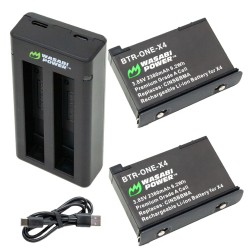Wasabi 2 Baterías y Cargador dual para Insta360 X4 