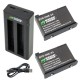 Wasabi 2 Baterías y Cargador dual para Insta360 X4 