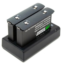 Wasabi 2 Baterías y Cargador dual para Insta360 X4 