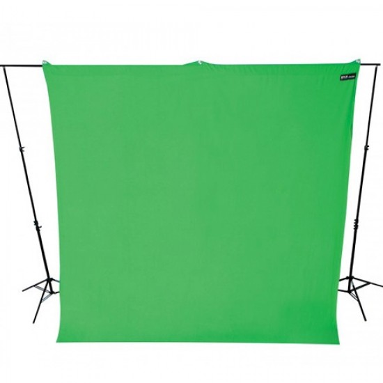 Wescott Tela  / Telón para BackDrop 2,7m ancho x 3 m largo Verde Chromakey (Solo tela no incluye atriles)