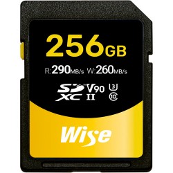  Wise SD-N256 SDXC 256GB V90 8K UHS-II U3 Lectura 290MB/s / 260MB/s