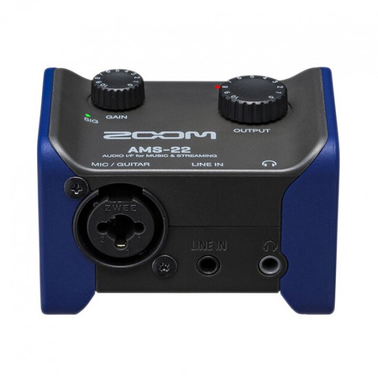 Zoom AMS-22 2x2 USB Audio Interface para Musica y Streaming