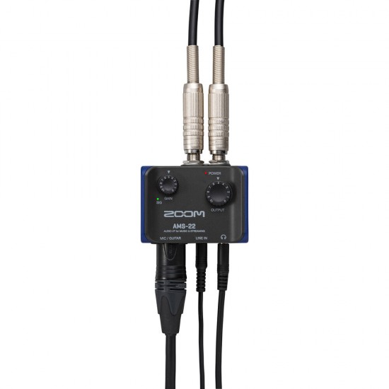 Zoom AMS-22 2x2 USB Audio Interface para Musica y Streaming