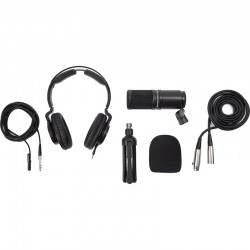 Zoom ZDM-1PMP Podcast Kit auriculares, paraviento y soporte de mesa