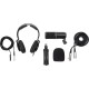 Zoom ZDM-1PMP Podcast Kit auriculares, paraviento y soporte de mesa